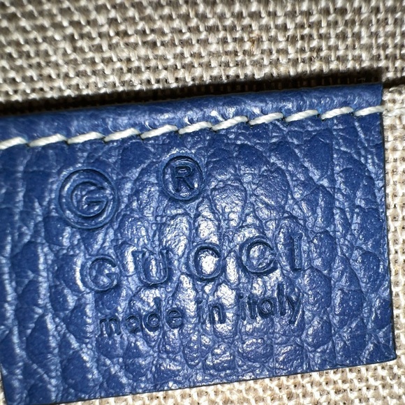 Authentic Gucci Blue Dollar Calfskin
Interlocking GG Crossbody/Shoulder
Bag NWT - Picture 7 of 8